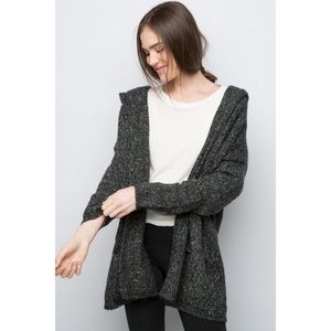 Brandy Melville Hooded Cardigan Jacket